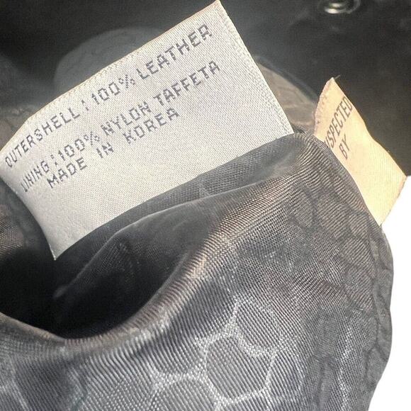 VTG G3 G-III Womens Leather Jacket Black Size S Embossed Snake Designer Pattern - Picture 7 of 7